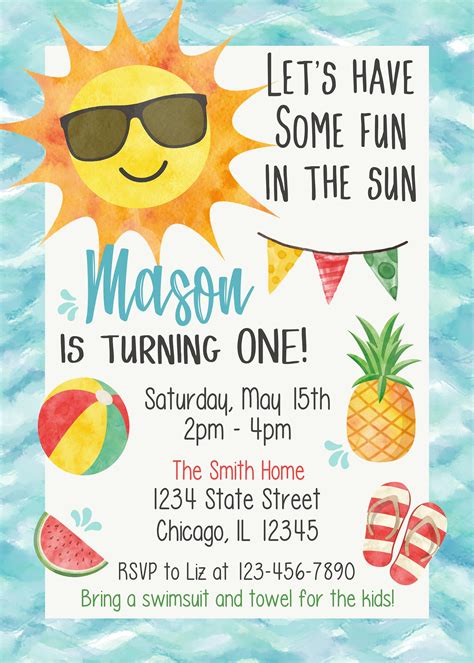 summer party invitation ideas